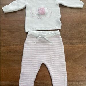 Rene Rofe White Knit Baby Sweater